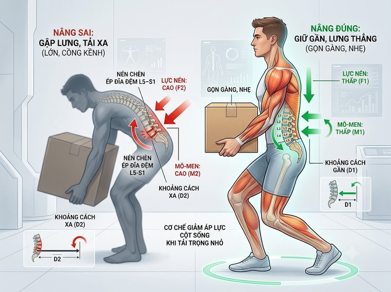 Chia nhỏ tải trọng giúp giảm áp lực cơ thể như thế nào?