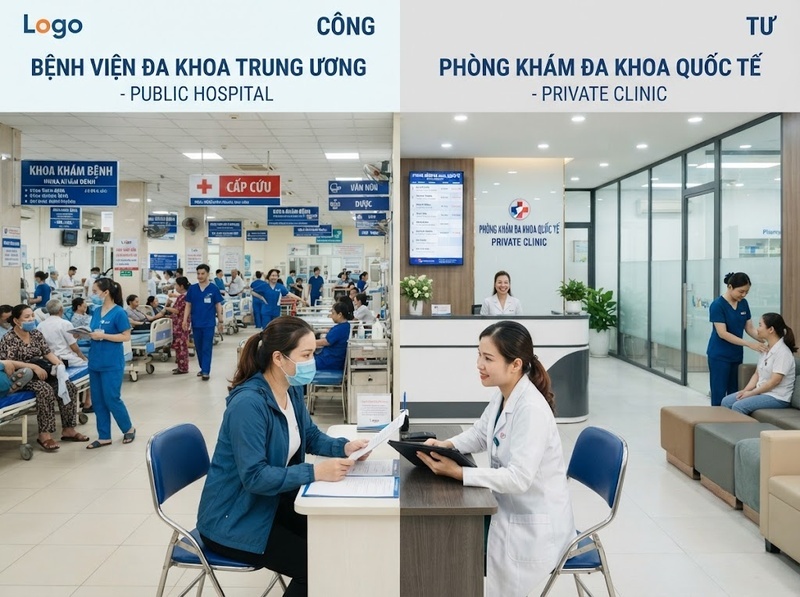 Cơ sở y tế công và tư khác nhau thế nào trong quyết định người dùng?