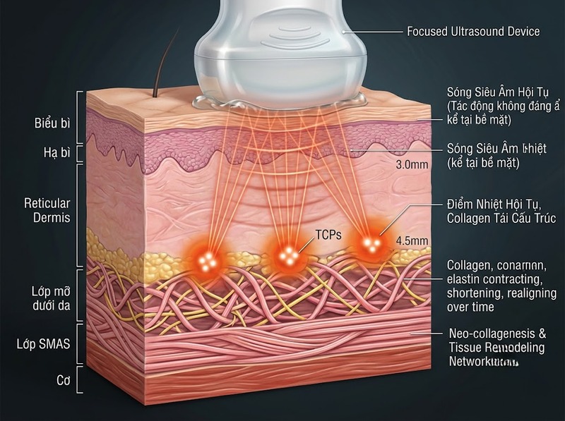 Công nghệ ultrasound làm đẹp sử dụng sóng siêu âm để hỗ trợ da ra sao?