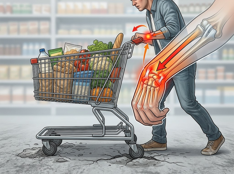 Đẩy xe hàng thường xuyên có gây đau cổ tay không?