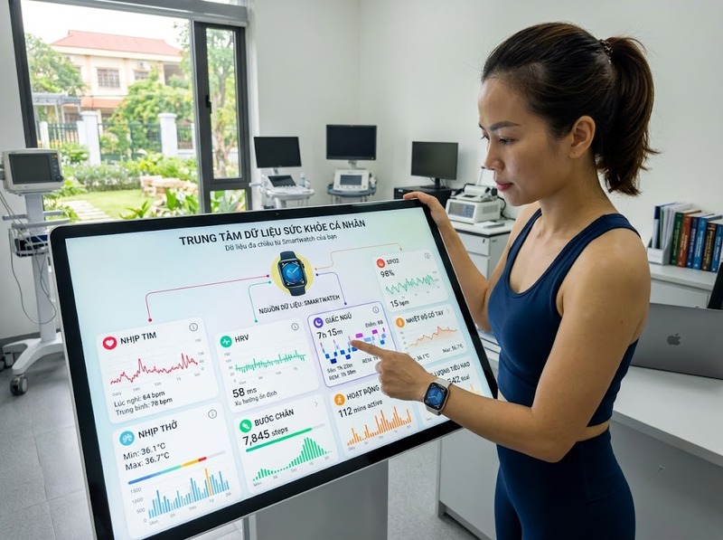 Đồng hồ thông minh theo dõi sức khỏe được qua những chỉ số và cảm biến nào?