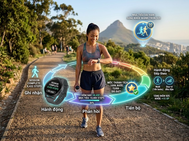 Gamification trong ứng dụng sức khỏe tạo động lực sử dụng bằng những cơ chế nào?