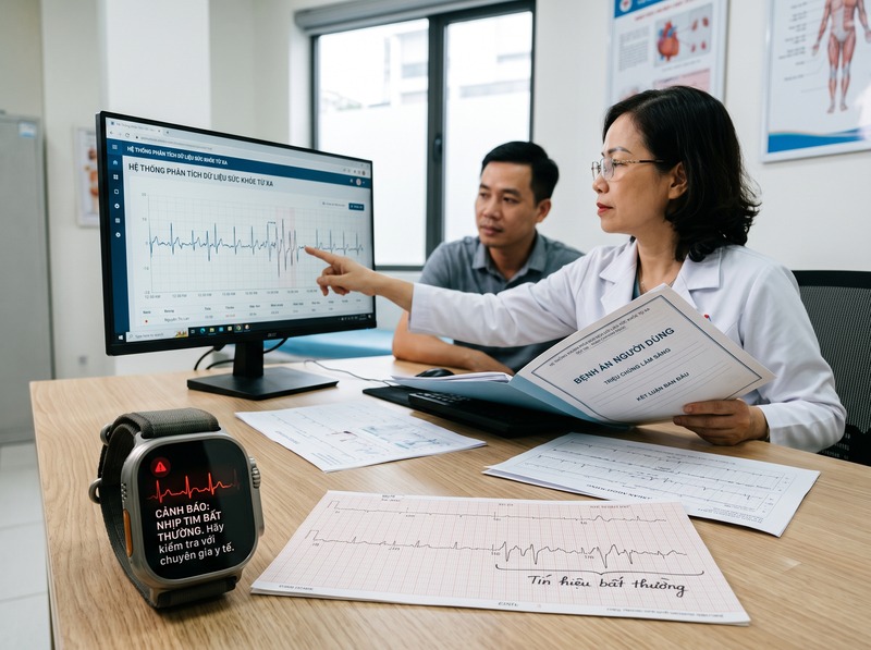 Thiết bị sức khỏe thông minh hỗ trợ theo dõi nhưng không thay thế chẩn đoán thế nào?