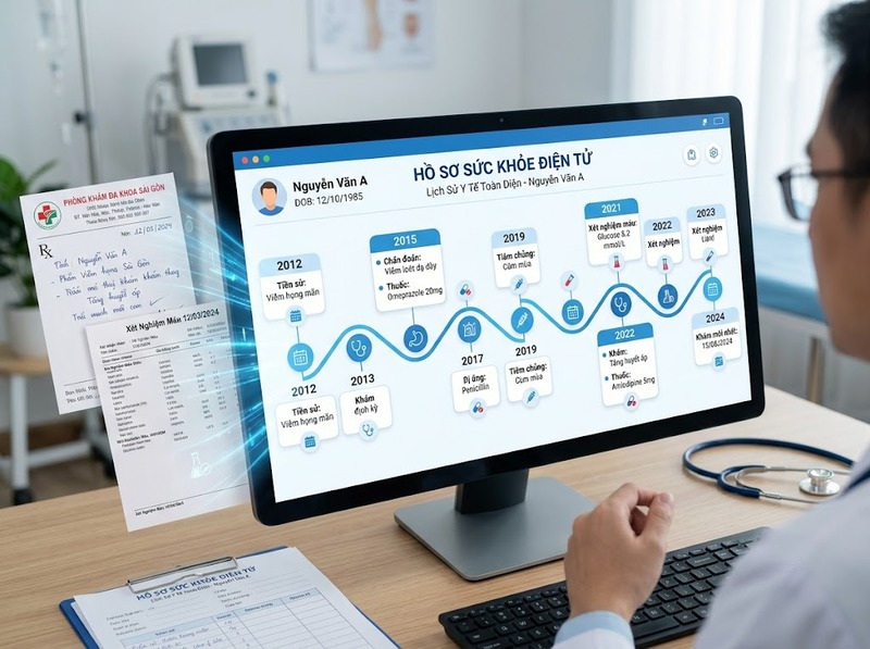 Hồ sơ sức khỏe điện tử giúp lưu trữ và chia sẻ thông tin chăm sóc thế nào?