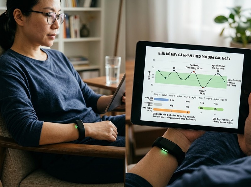 HRV trong theo dõi sức khỏe phản ánh những thay đổi sinh lý nào?