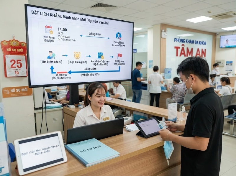 Nền tảng đặt lịch khám kiếm tiền từ những nguồn doanh thu nào?