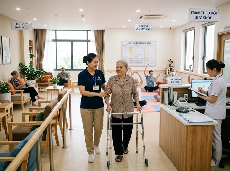 Mô hình trung tâm chăm sóc người cao tuổi tổ chức dịch vụ thế nào?
