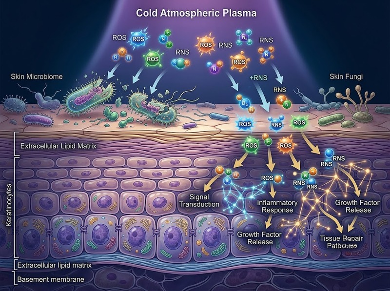 Plasma lạnh trong làm đẹp tác động lên bề mặt da bằng cơ chế nào?