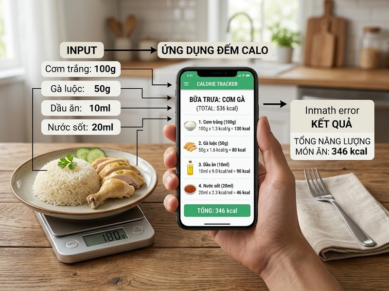 Ứng dụng đếm calo ước tính năng lượng nạp vào chính xác đến đâu?