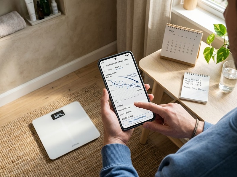 Ứng dụng theo dõi cân nặng giúp quan sát xu hướng cơ thể ra sao?