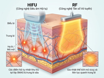 So sánh HIFU và RF về cơ chế tác động lên da