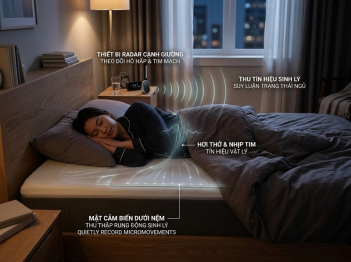 Thiết bị theo dõi giấc ngủ không đeo hoạt động thế nào?